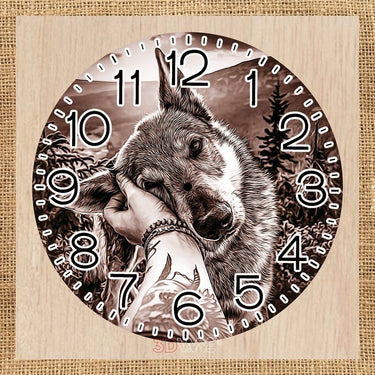 DOG CLOCK pyroprinter & laser-ready file 3DWave.us